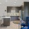 a kitchen with a dining table