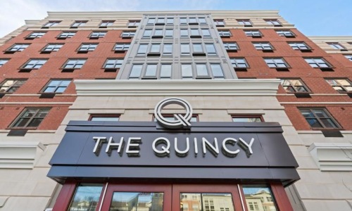 a building with a sign on it
